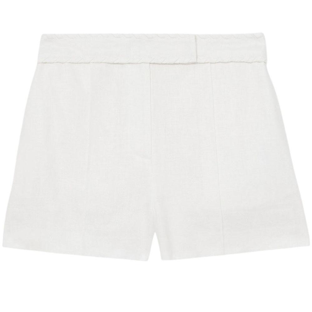 REISS FAWN Linen Whipstitch Shorts
